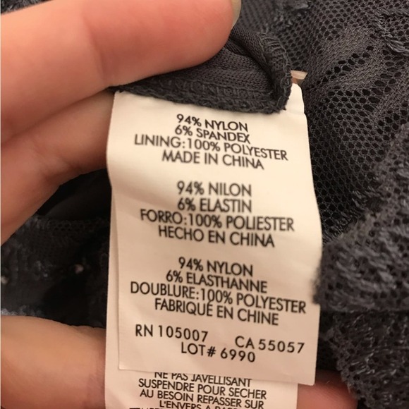 Marina Dress Short sleeve gray deep v-neck lace dressy formal midi dress - Picture 8 of 8